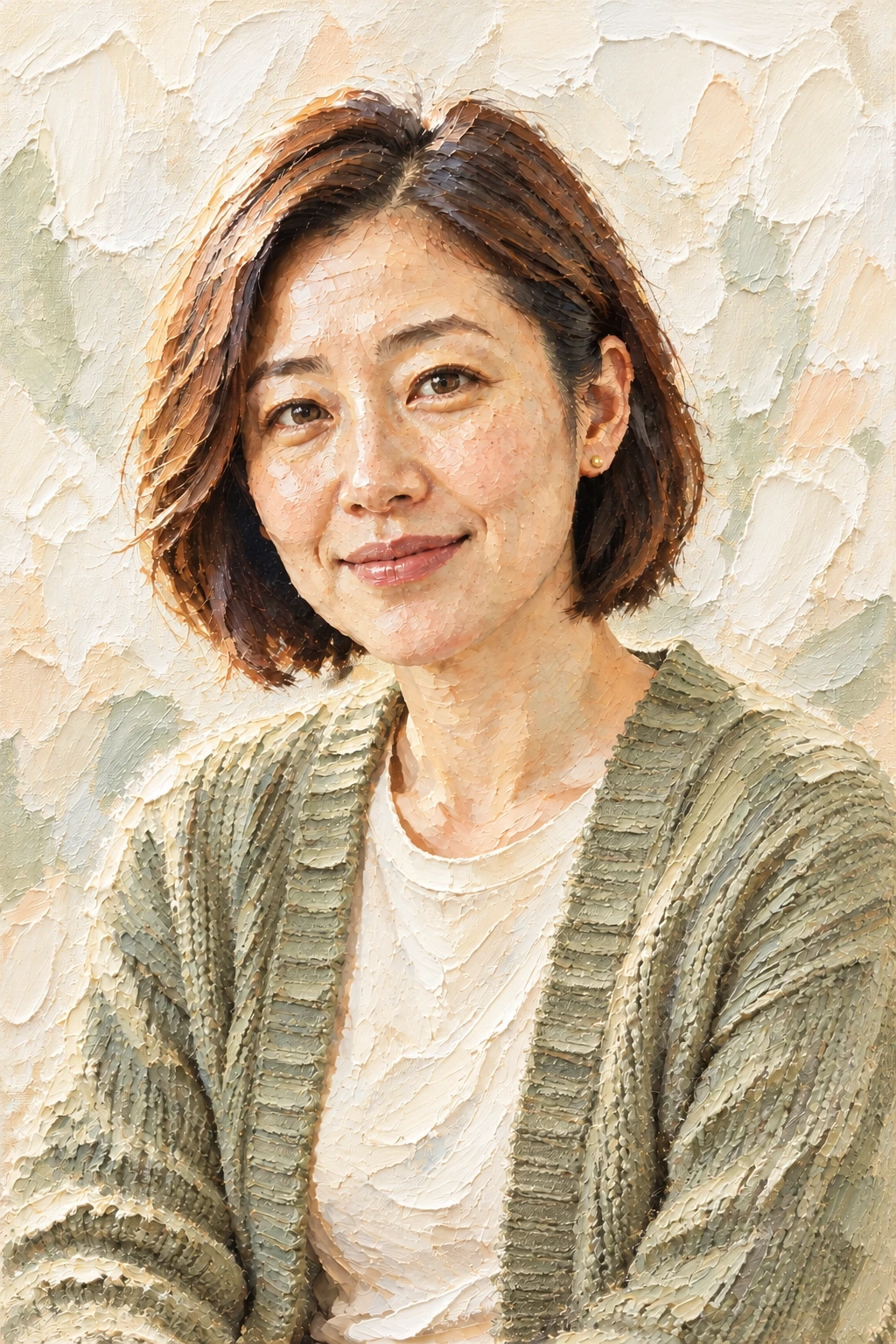 내 사진을 밝고 화사한 유화로 — 변환 예시의 AI 변환 결과