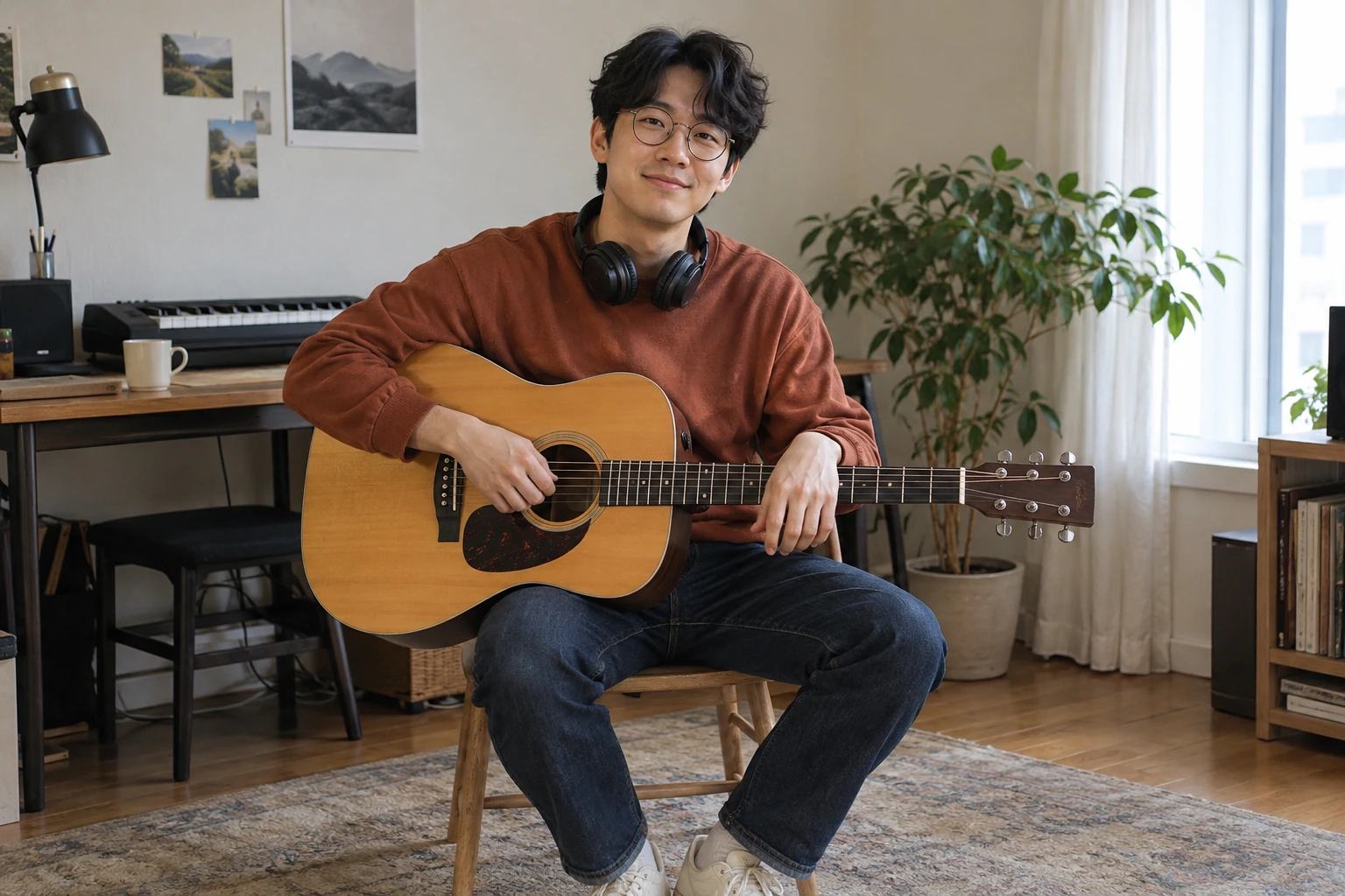내 사진을 깜찍한 흑백 두들로 — 변환 예시의 입력 사진 1