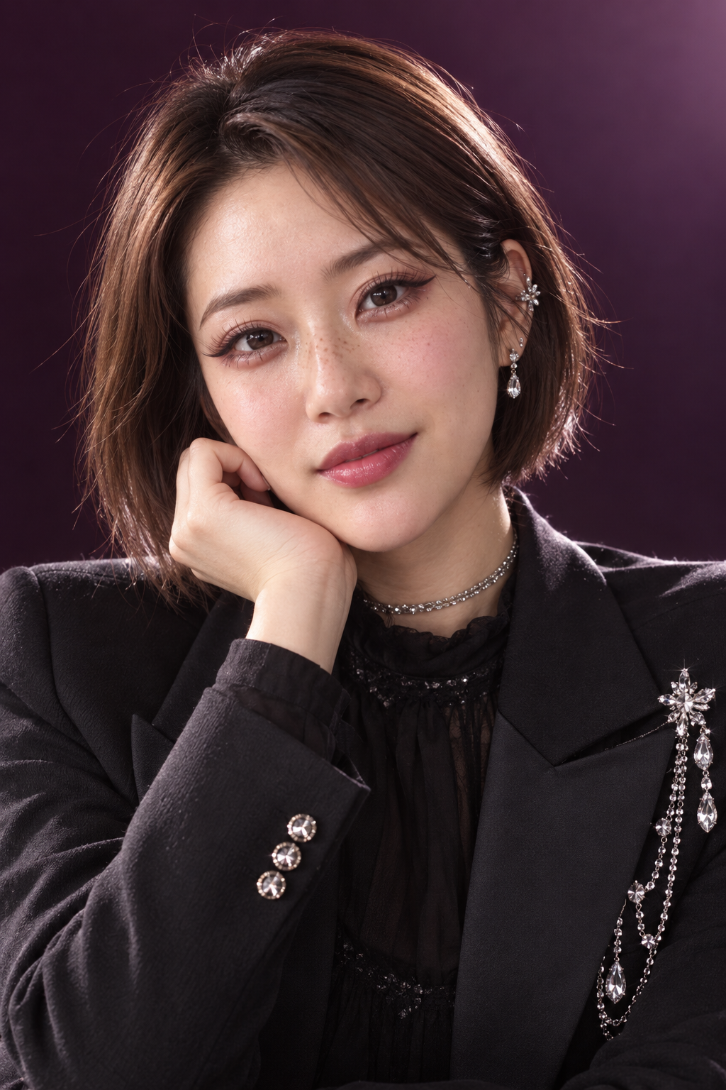 내 사진을 K-pop 아이돌 화보로 — 단발·안경 인물의 AI 변환 결과